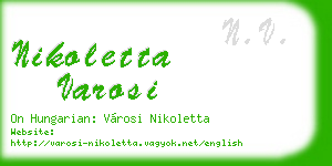 nikoletta varosi business card